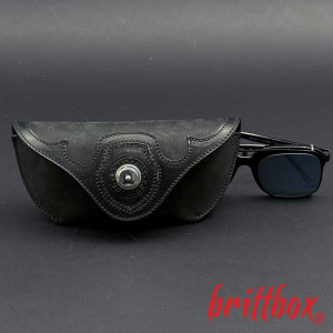 Кожен калъф за очила BRITTBOX GC BLACK, телешки бланк